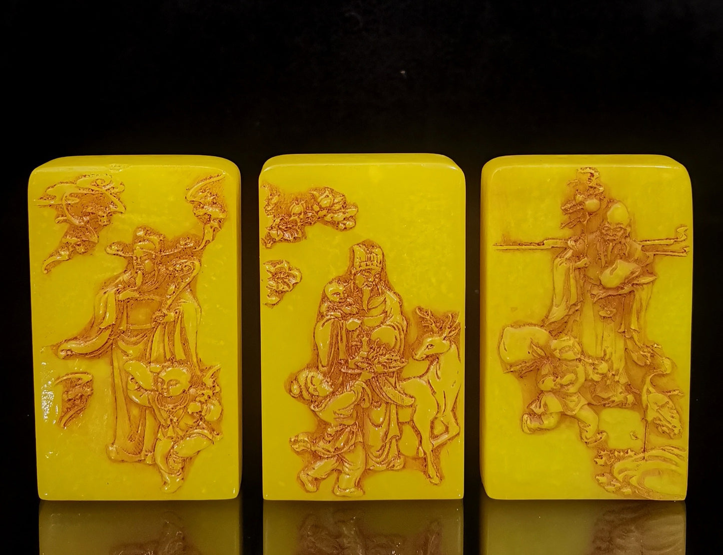 Chinese Antique Tian Huang Fu Lu Shou