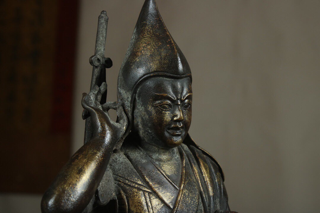 Chinese antique pure copper statue of Zongkhapa Buddha