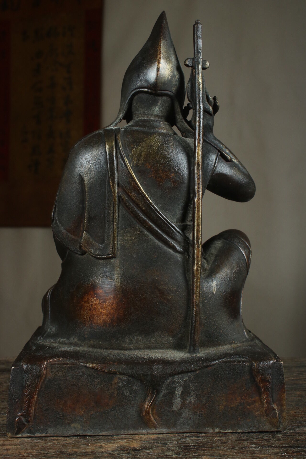 Chinese antique pure copper statue of Zongkhapa Buddha