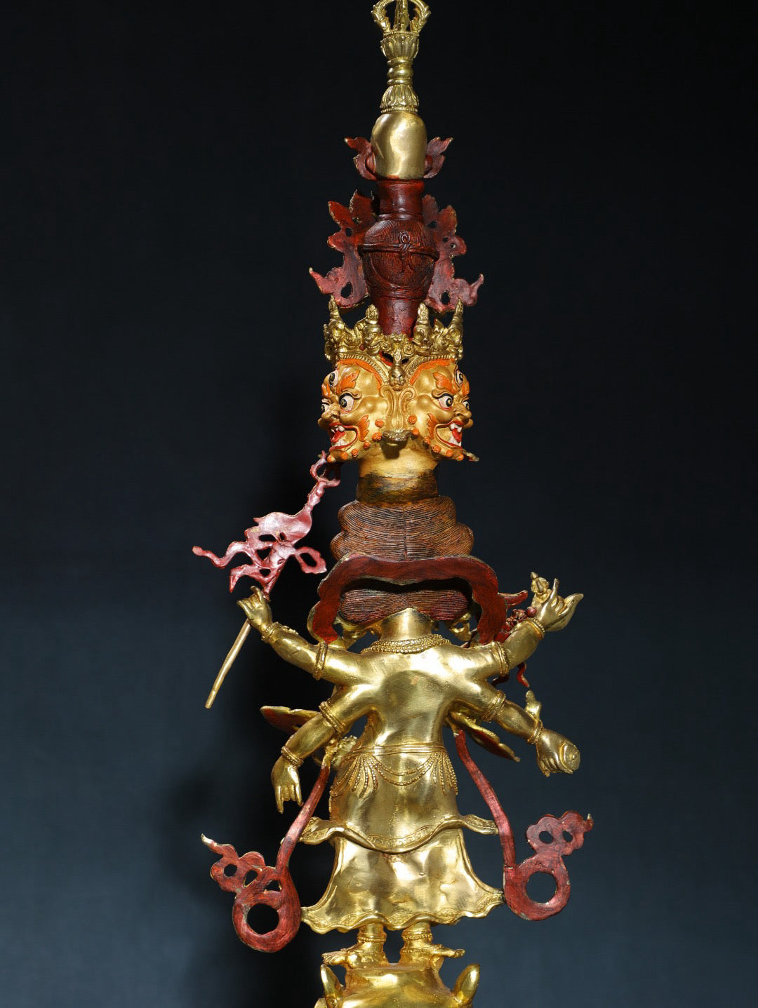 Chinese antique pure copper Mahakala Buddha statue