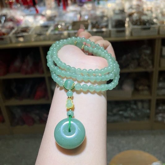 Dongling Jade Ping An Button Sweater Chain