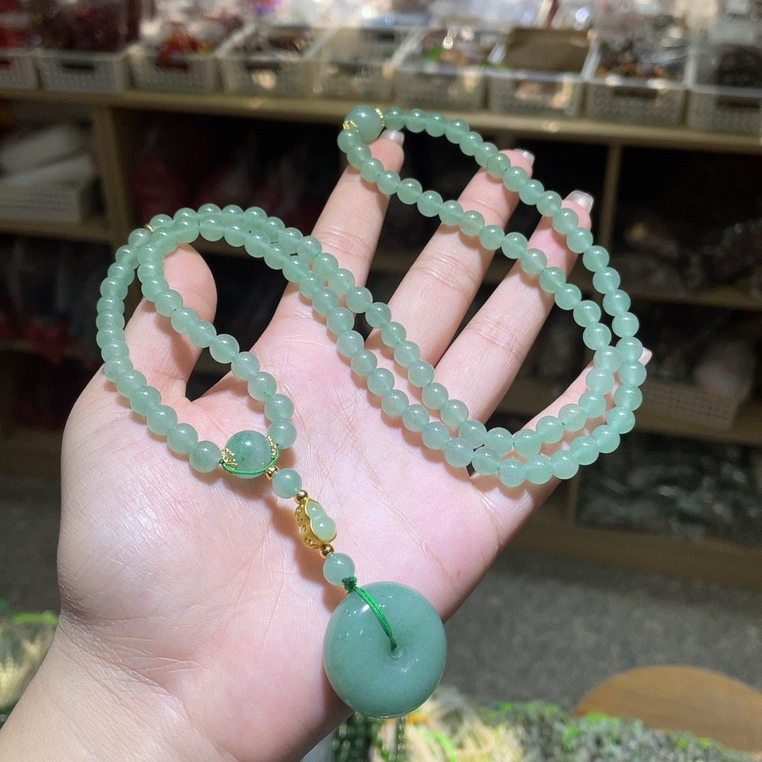 Dongling Jade Ping An Button Sweater Chain