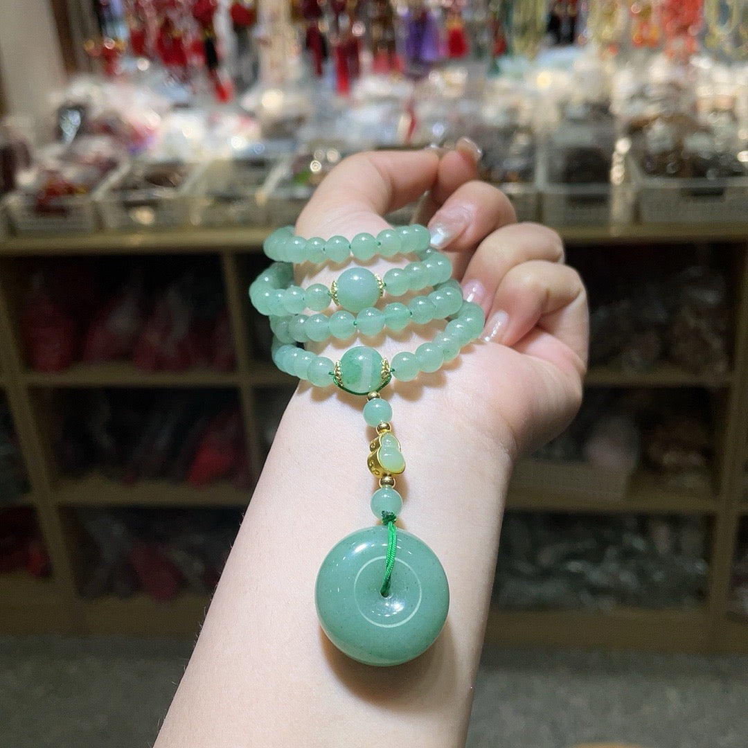 Dongling Jade Ping An Button Sweater Chain