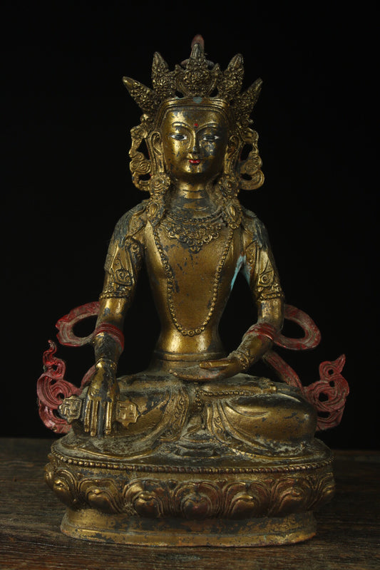 Chinese Antique Pure Copper Bodhisattva
