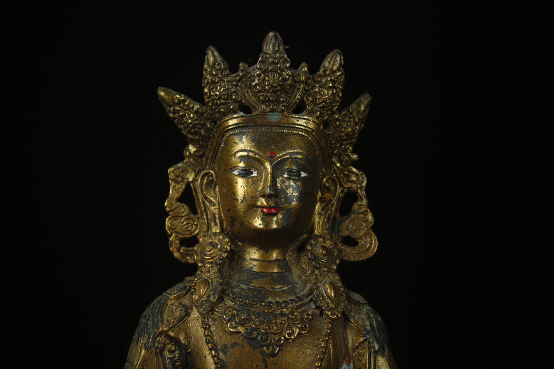 Chinese Antique Pure Copper Bodhisattva
