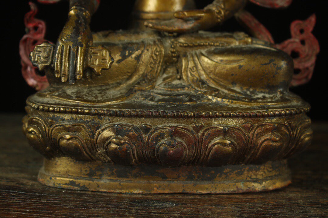 Chinese Antique Pure Copper Bodhisattva