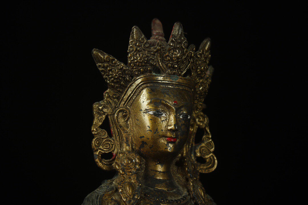 Chinese Antique Pure Copper Bodhisattva