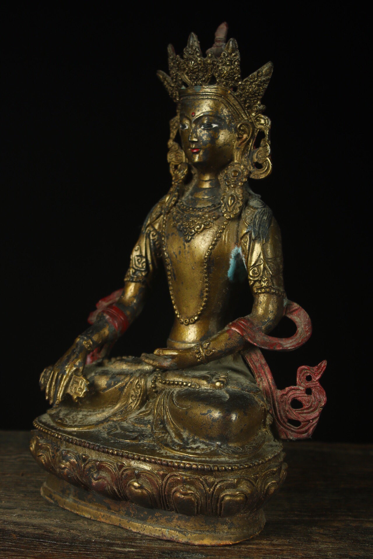 Chinese Antique Pure Copper Bodhisattva