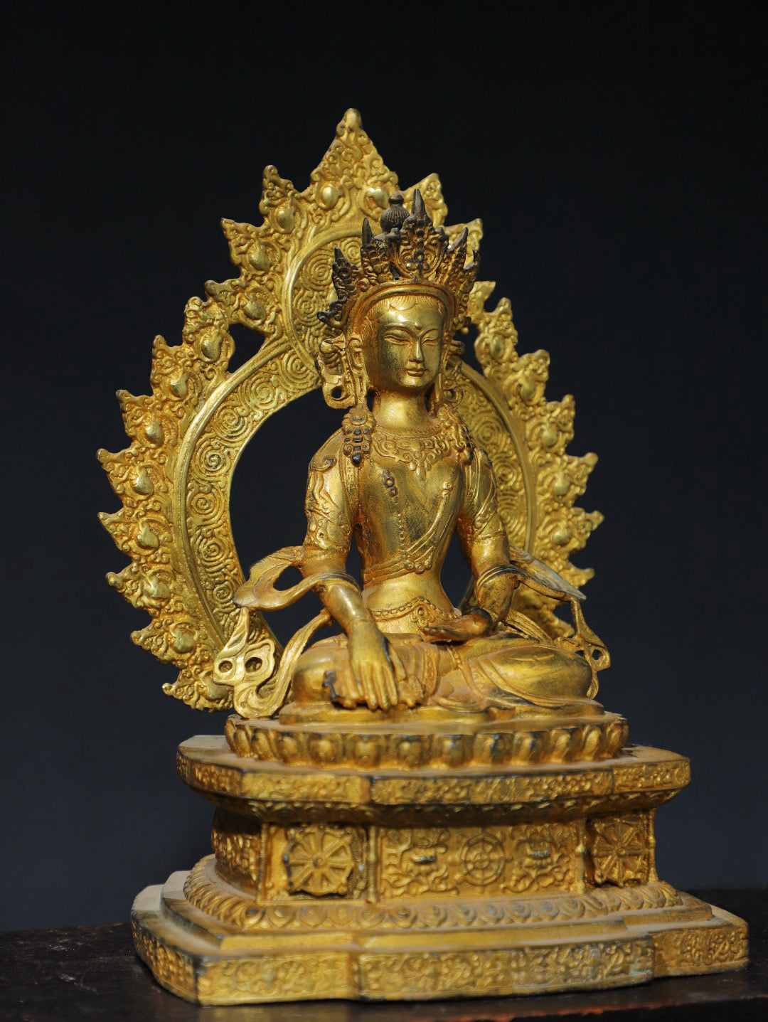 Chinese antique pure copper white Tara Buddha statue