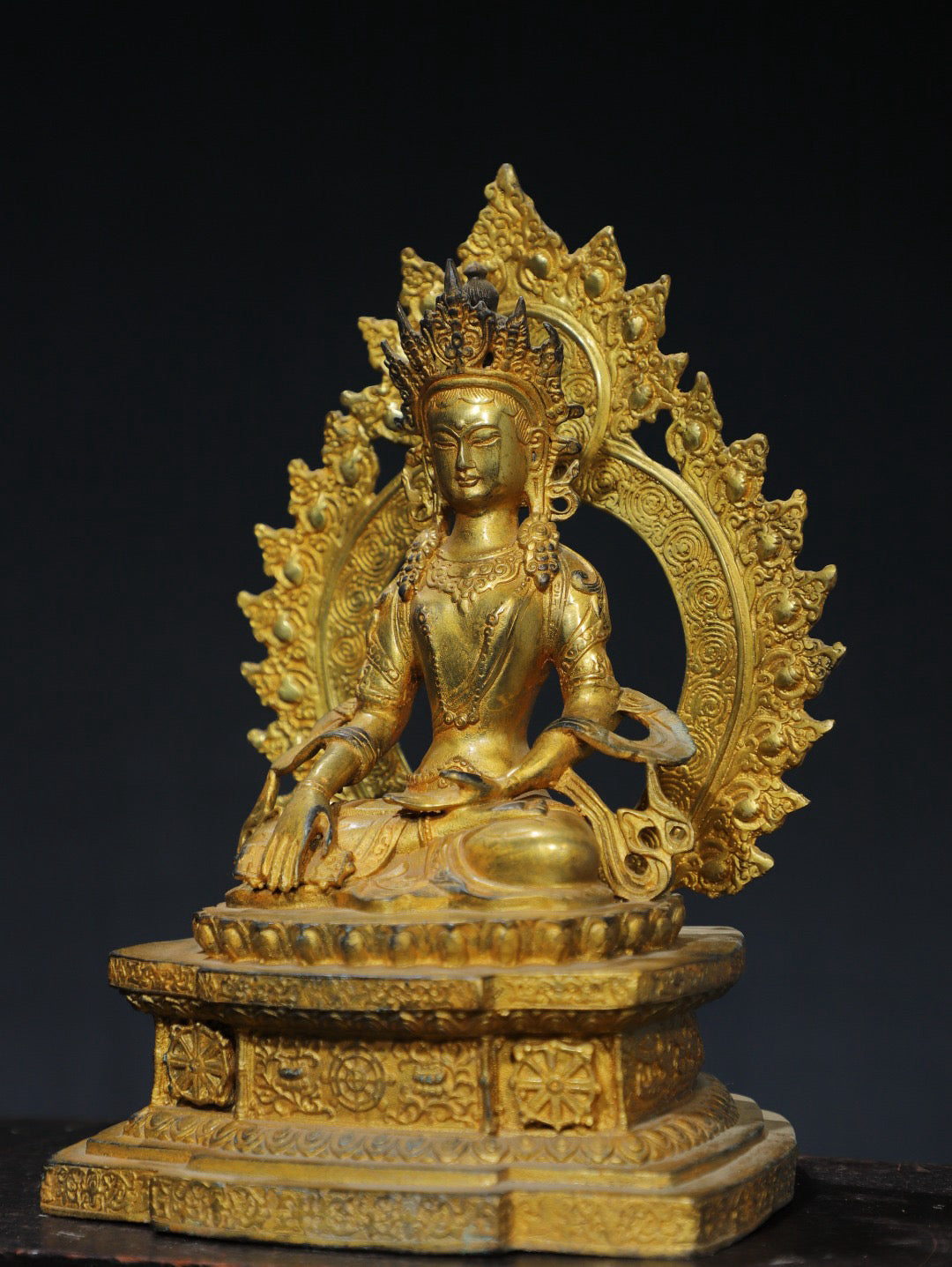 Chinese antique pure copper white Tara Buddha statue