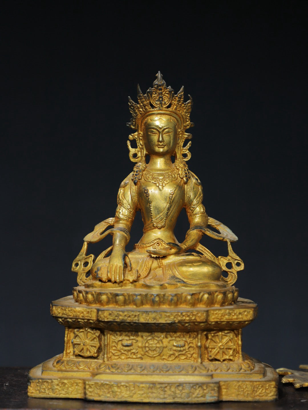 Chinese antique pure copper white Tara Buddha statue