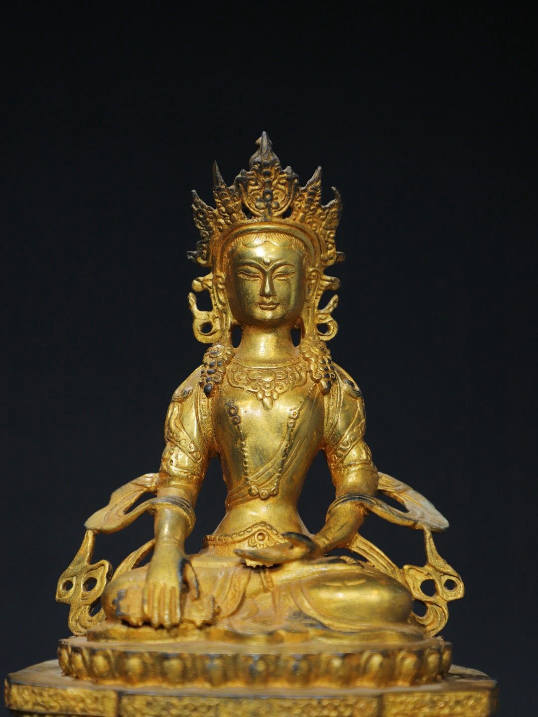 Chinese antique pure copper white Tara Buddha statue