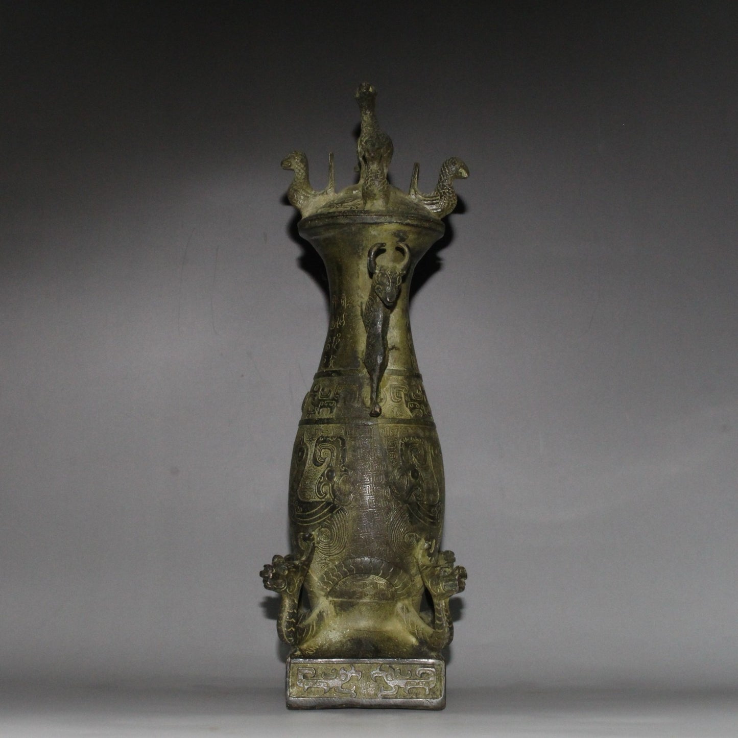 Pure copper bird statue vase ornament