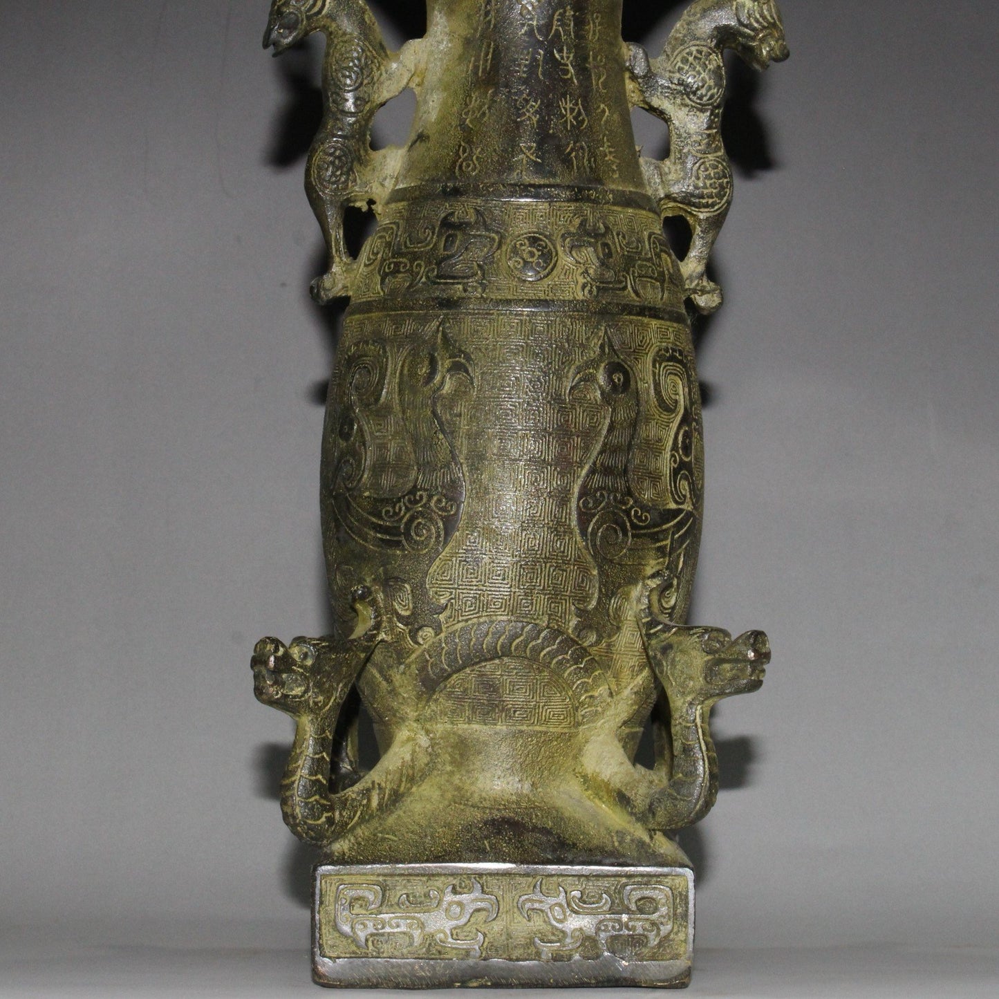 Pure copper bird statue vase ornament