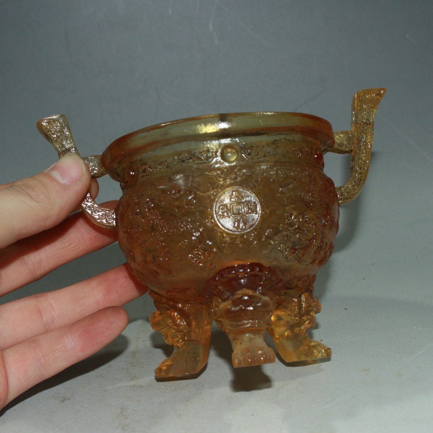 Glass incense burner ornaments