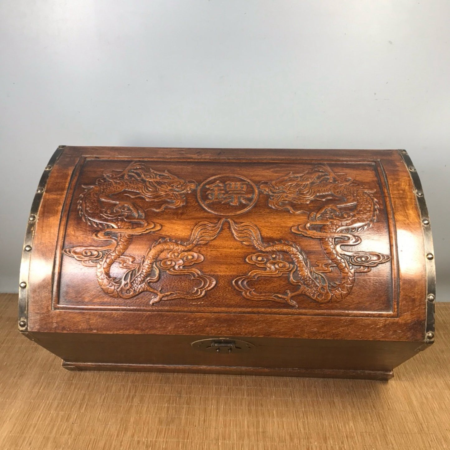 Chinese Antique Pear Wooden Dart Box Wooden Box