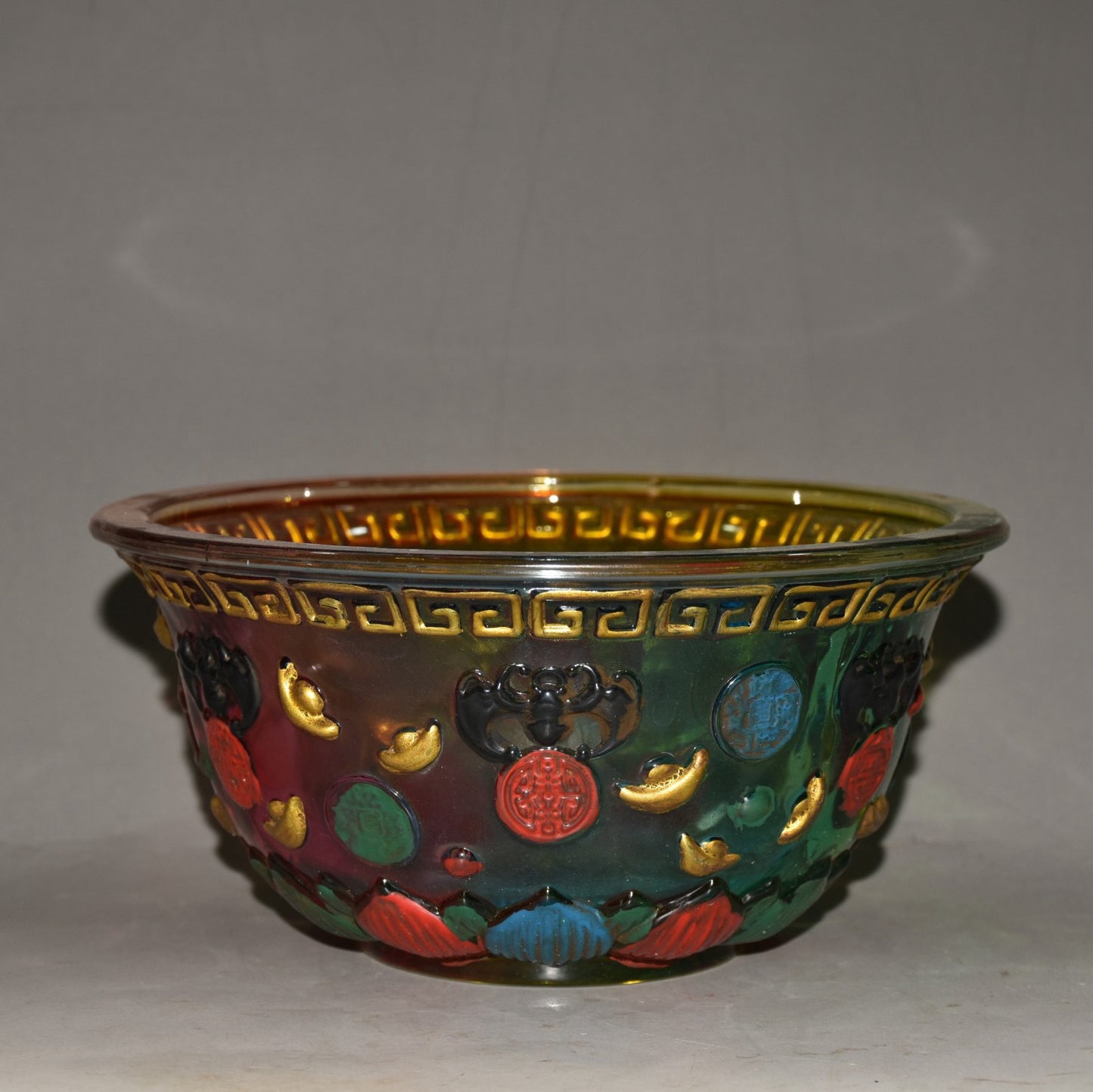 Glass cloisonn é treasure bowl ornaments