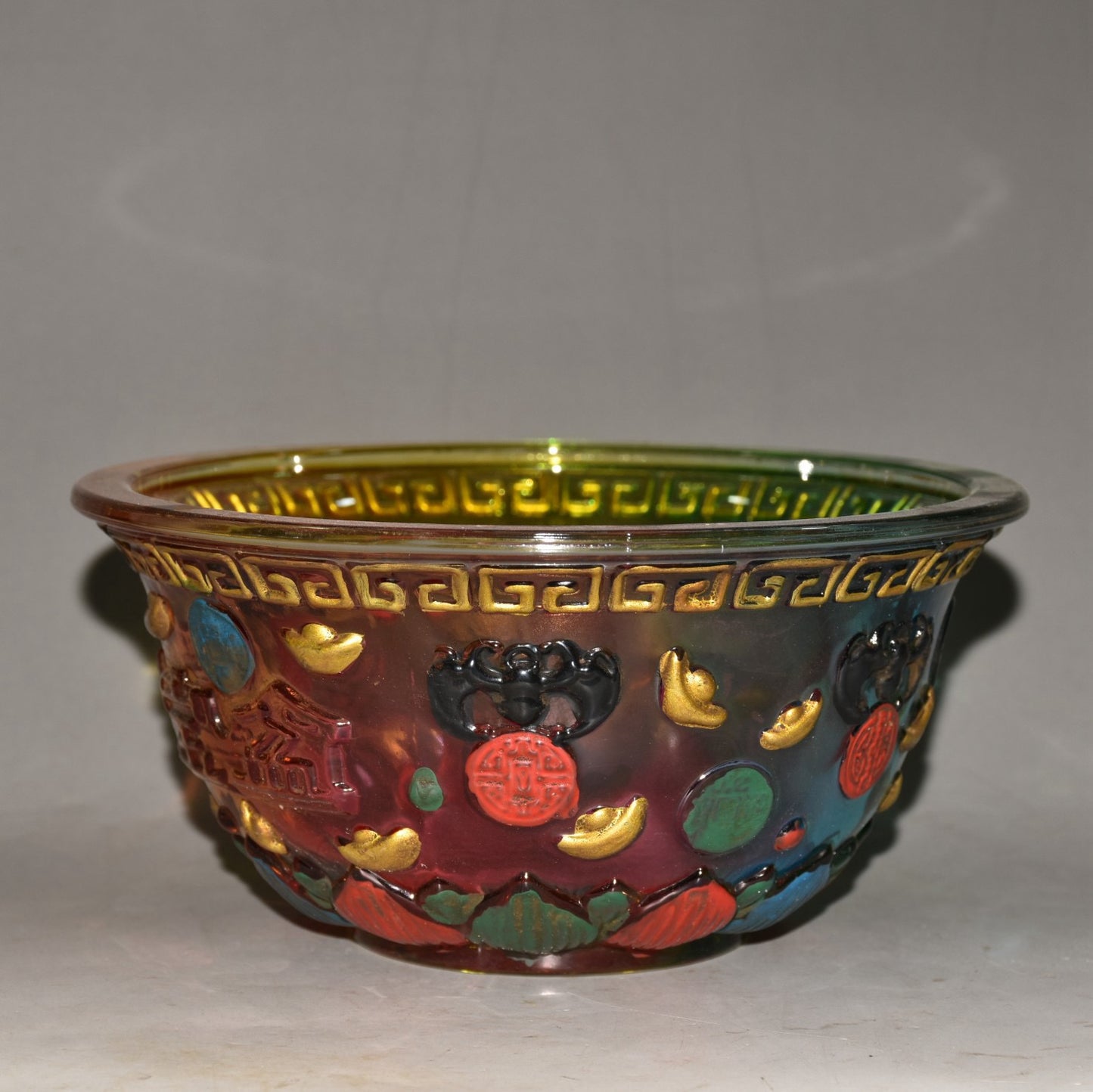 Glass cloisonn é treasure bowl ornaments