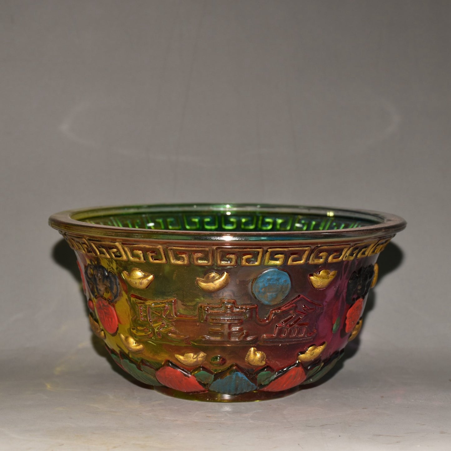Glass cloisonn é treasure bowl ornaments