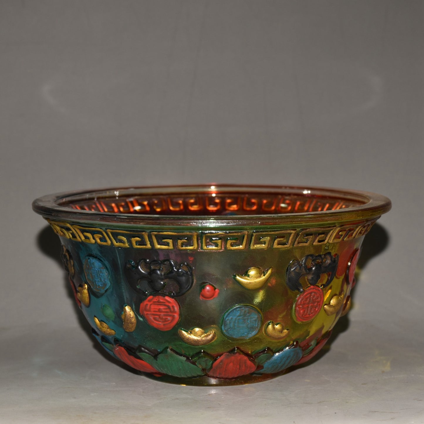 Glass cloisonn é treasure bowl ornaments