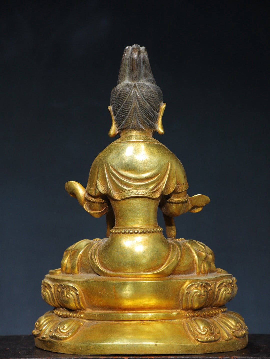 Chinese antique pure copper Guanyin Buddha statue