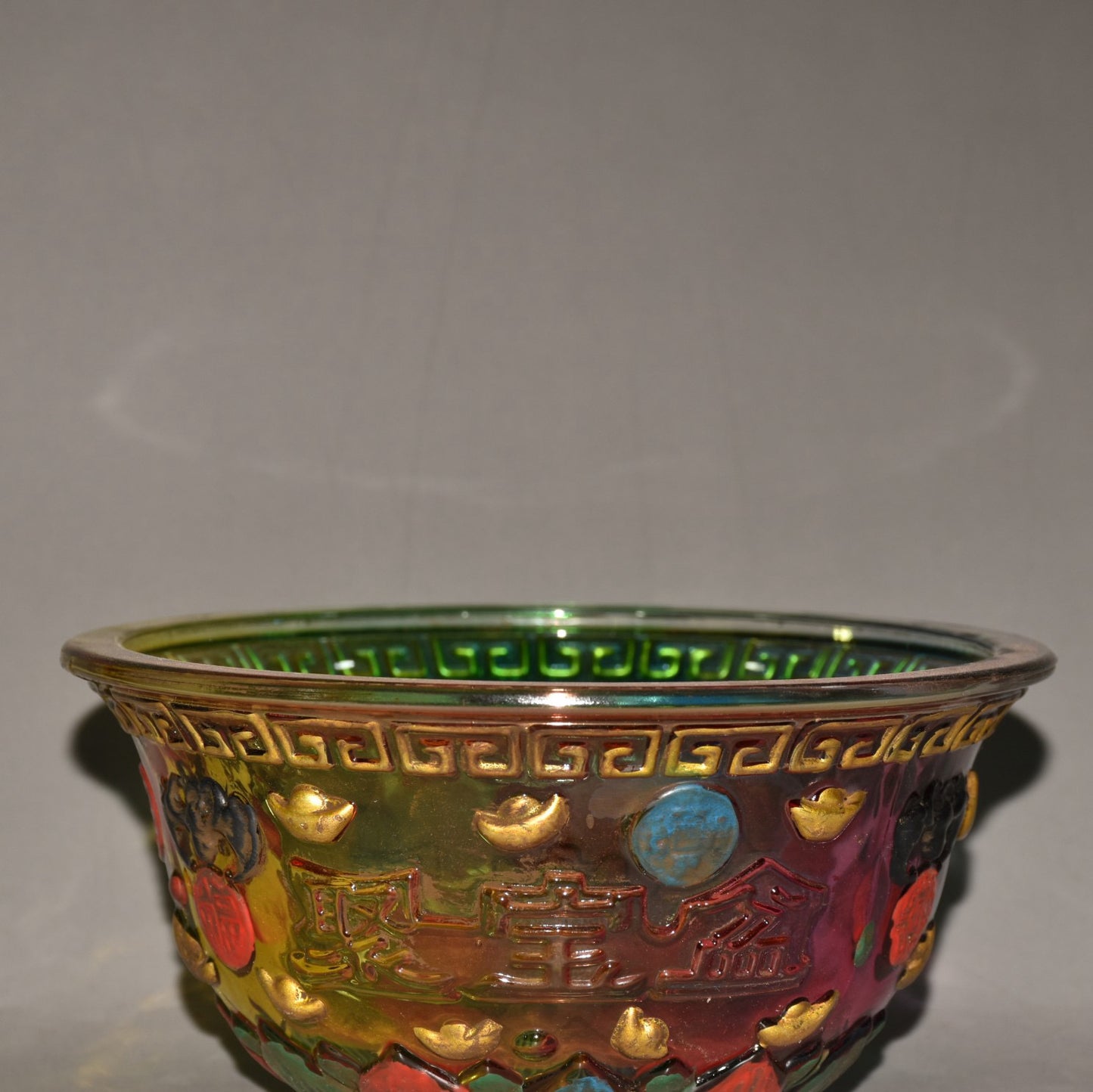 Glass cloisonn é treasure bowl ornaments