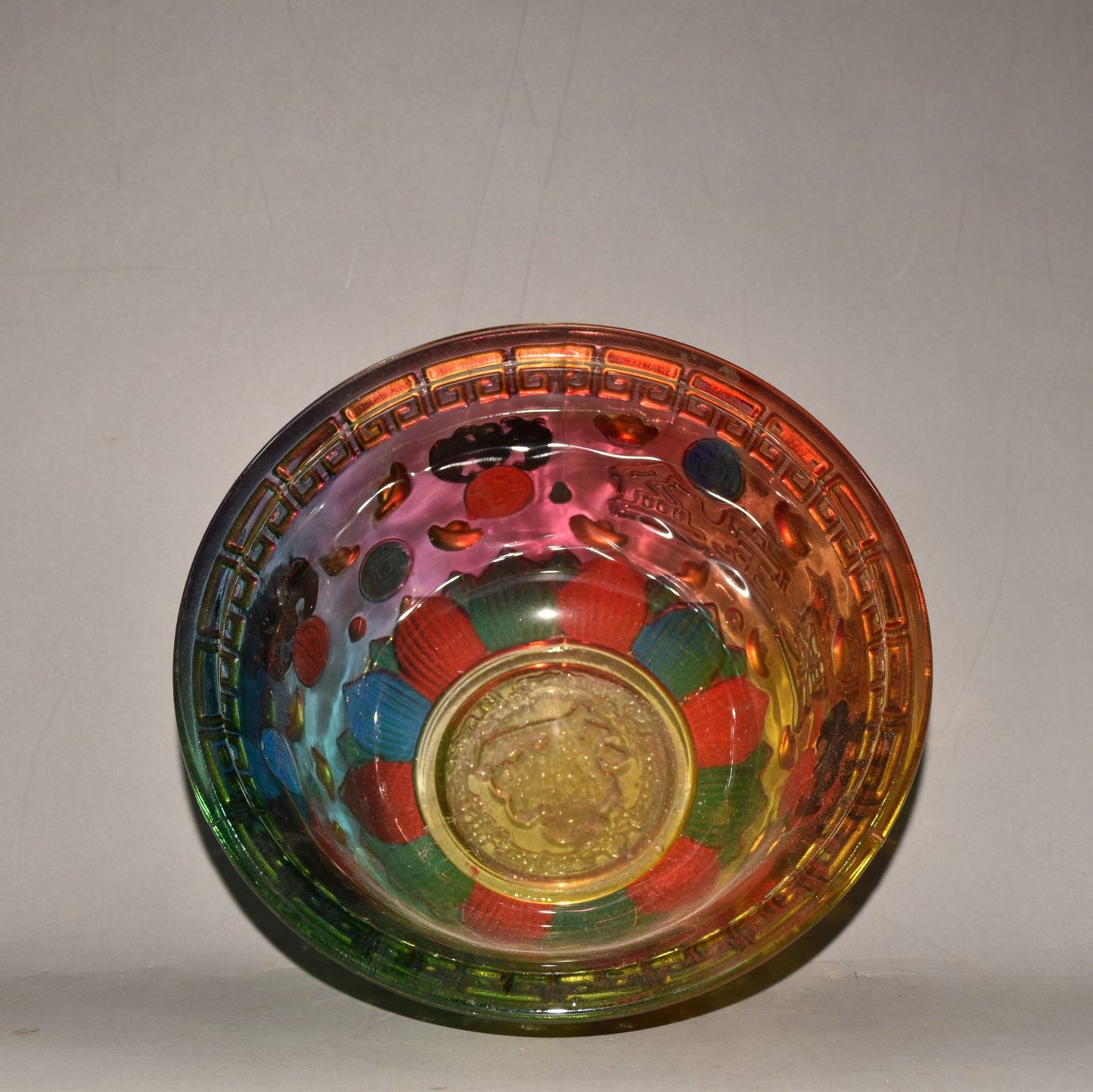 Glass cloisonn é treasure bowl ornaments