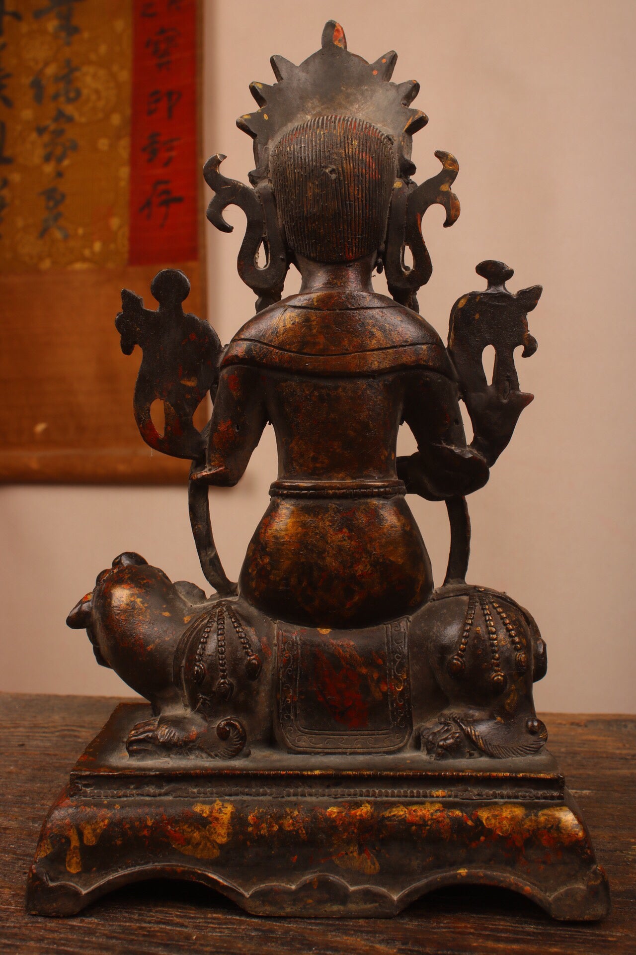 Chinese antique pure copper Guanyin Buddha statue