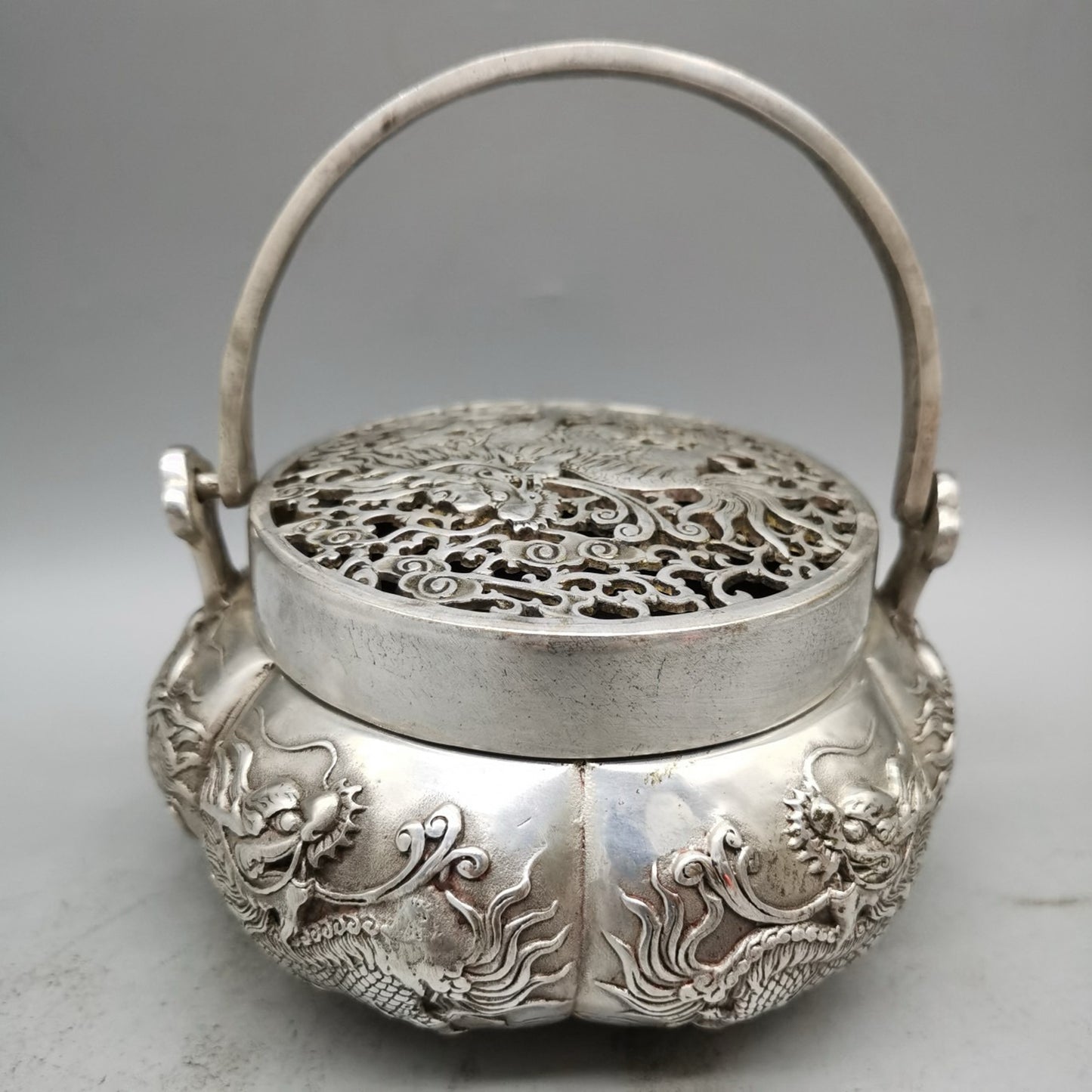 Chinese Antique Hand Stove Pure Copper Hand Stove Warm Hand Stove