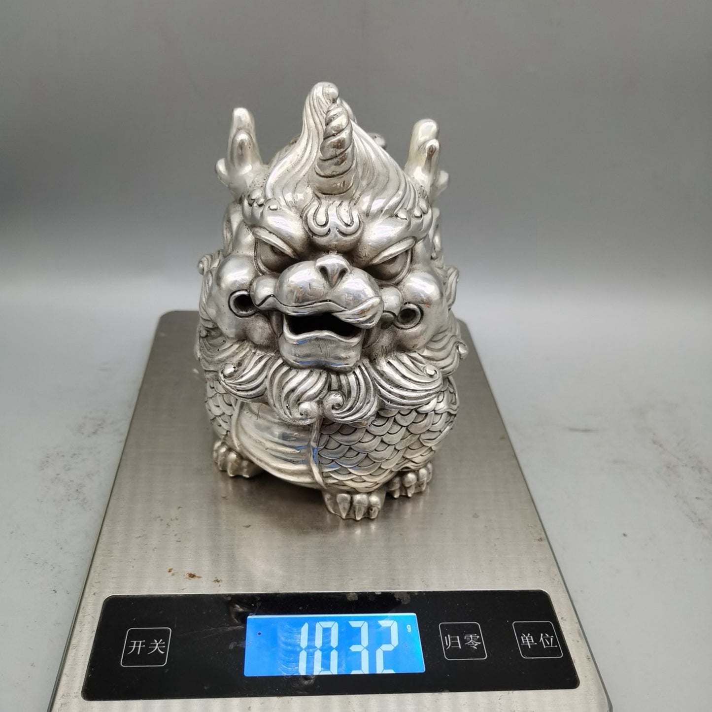 Chinese antique pure copper lion furnace ornaments