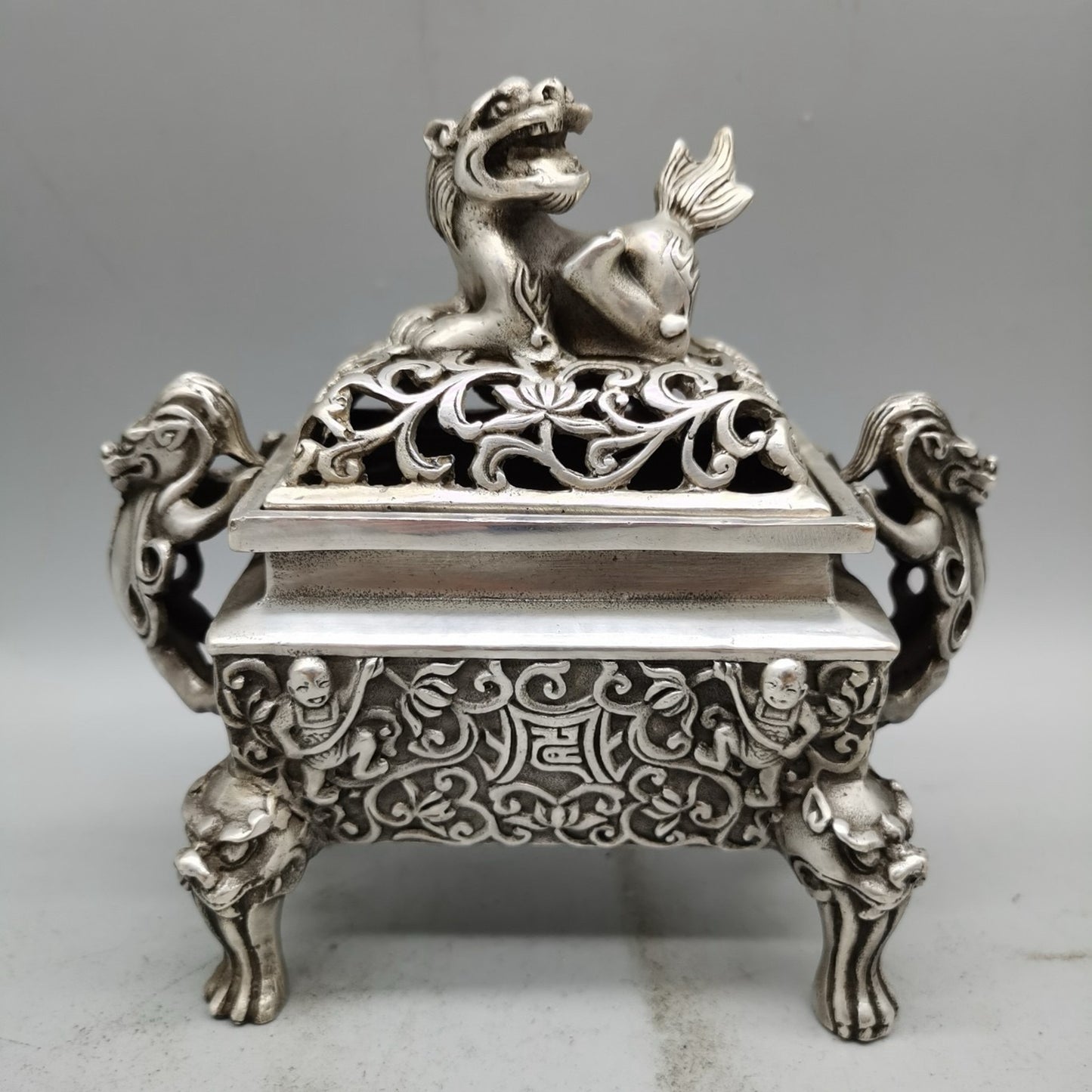 Antique and Retro Pure Copper Pixiu Lion Aromatherapy Stove