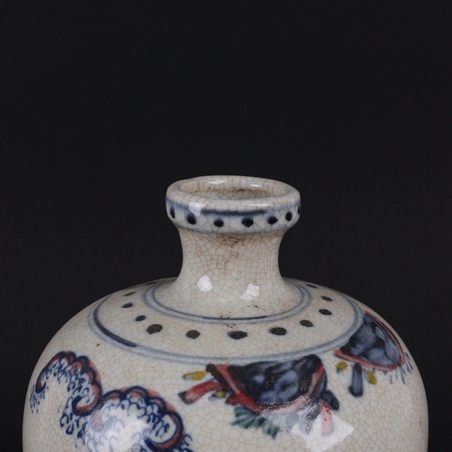 Colorful character story pattern plum vase