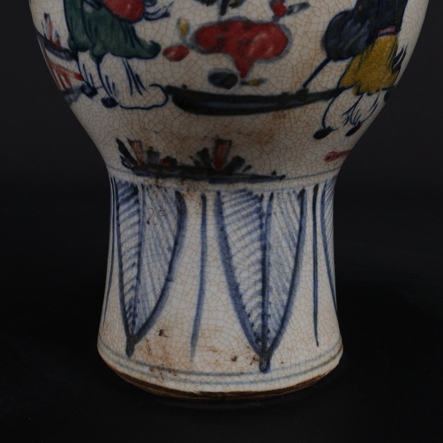 Colorful character story pattern plum vase
