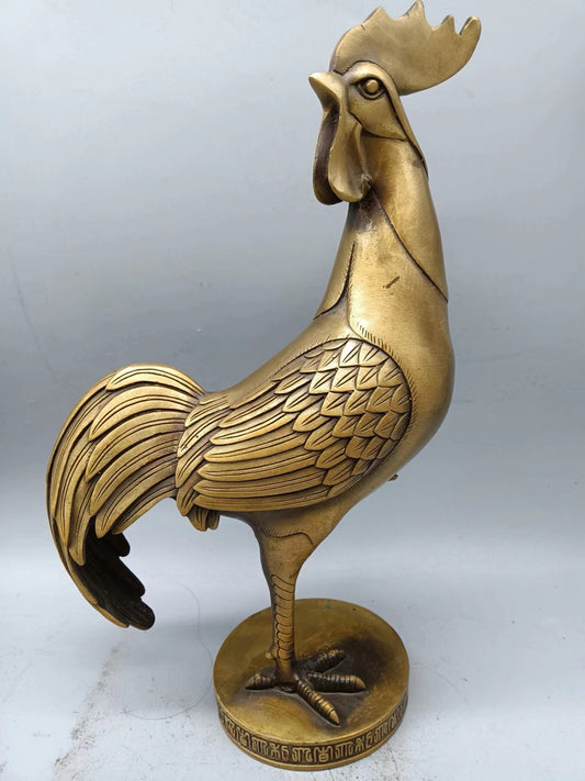 Collection of Chinese Antique Bronze Ware: Turning Back Chicken Statue