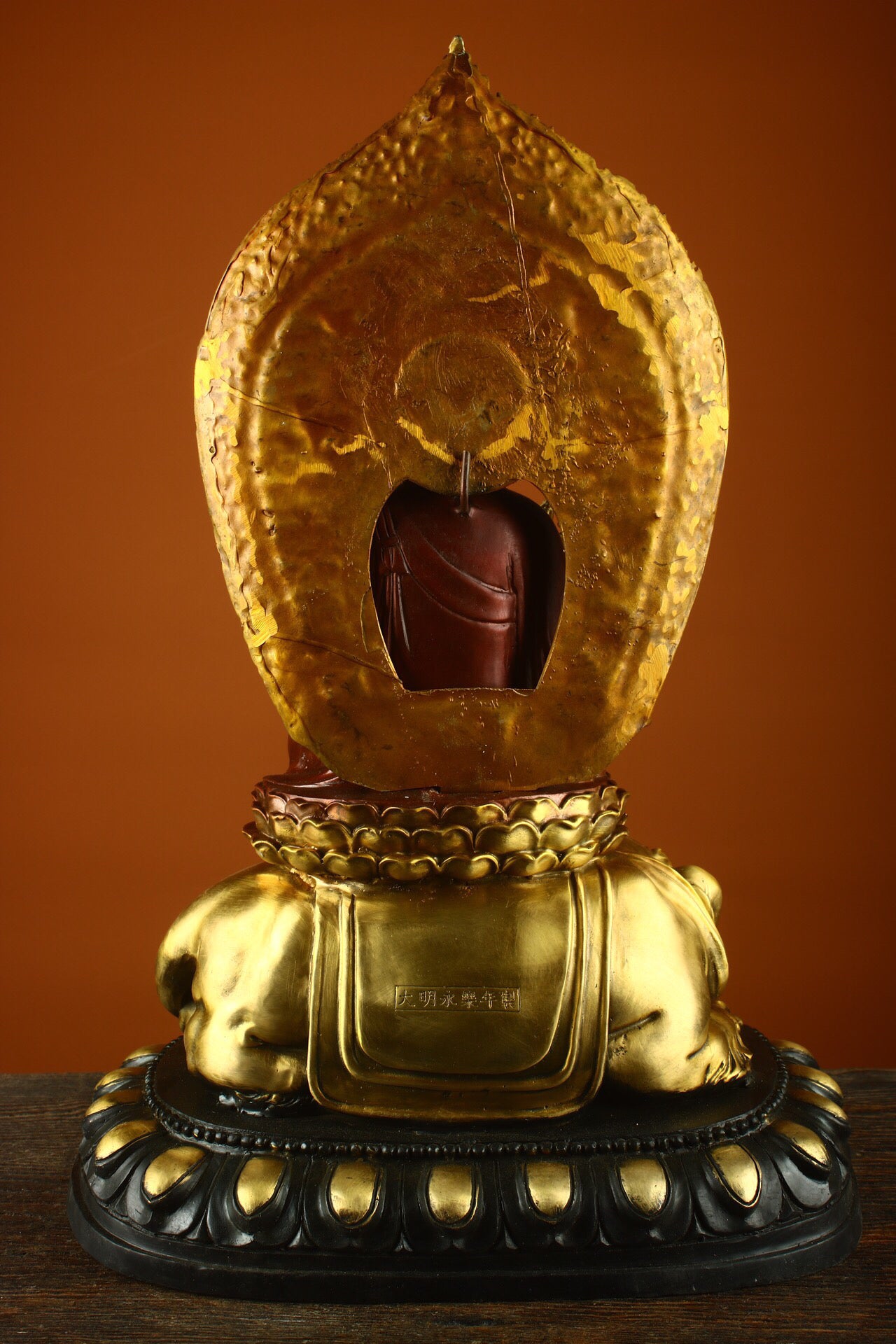 Chinese Antique Pure Copper Earth Treasure Bodhisattva Buddha Statue