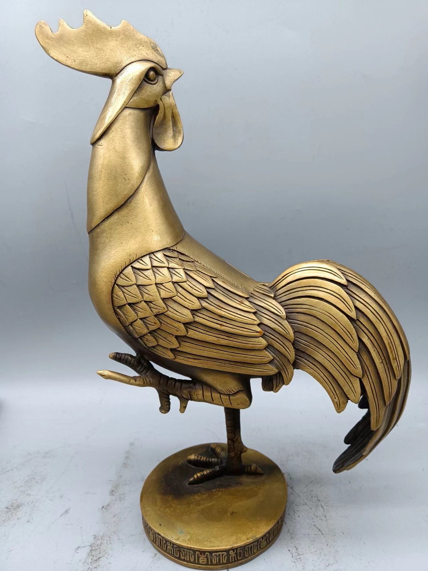 Collection of Chinese Antique Bronze Ware: Turning Back Chicken Statue