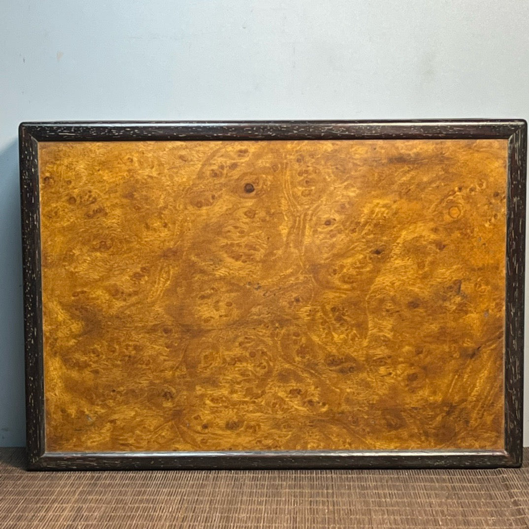 Chinese antique blood sandalwood inlaid with nanmu carving base