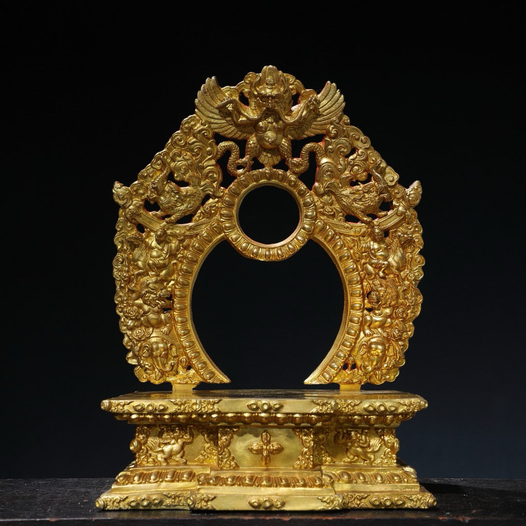 Chinese antique pure copper statue of the Holy Mother Buddha