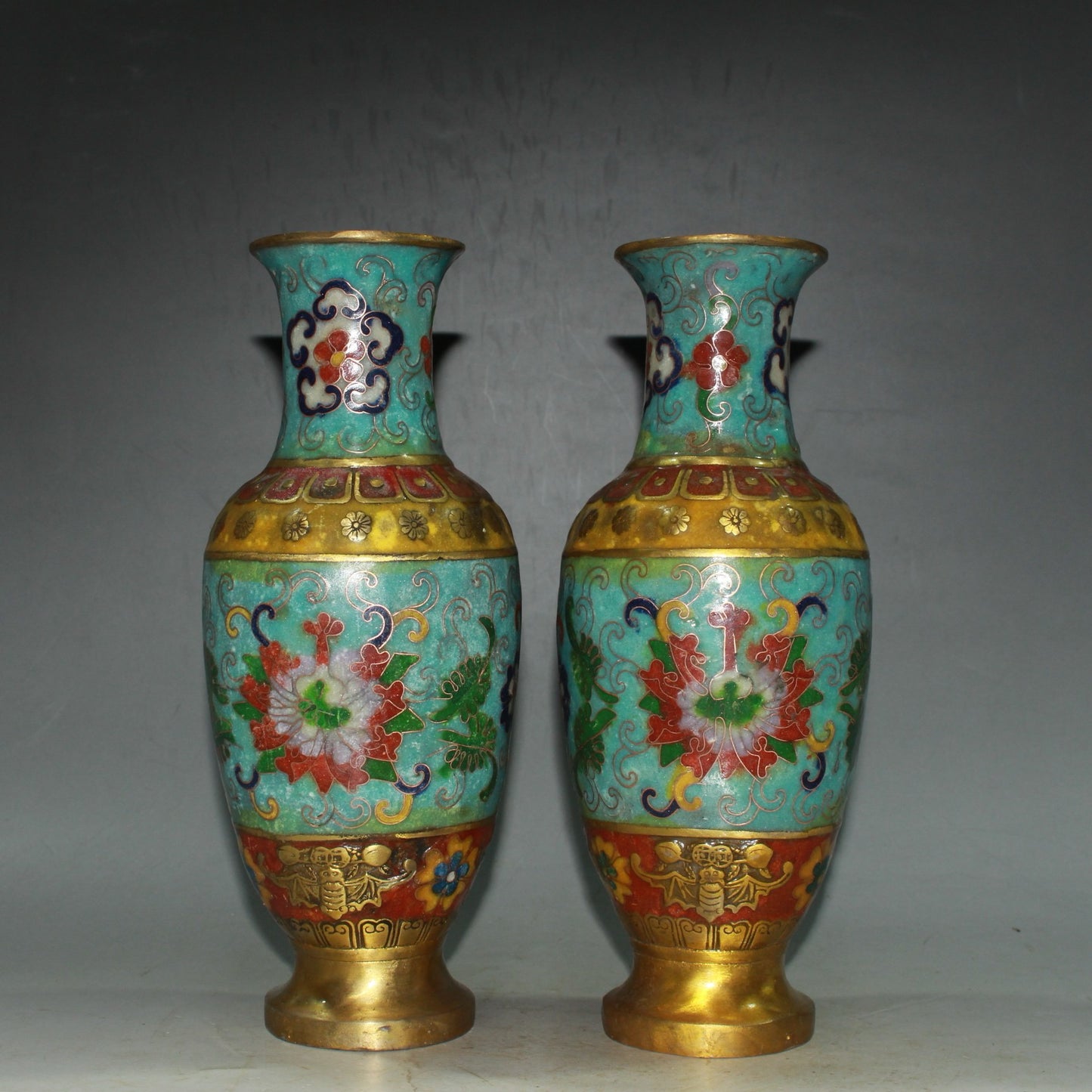 Pure copper cloisonn é vase ornament
