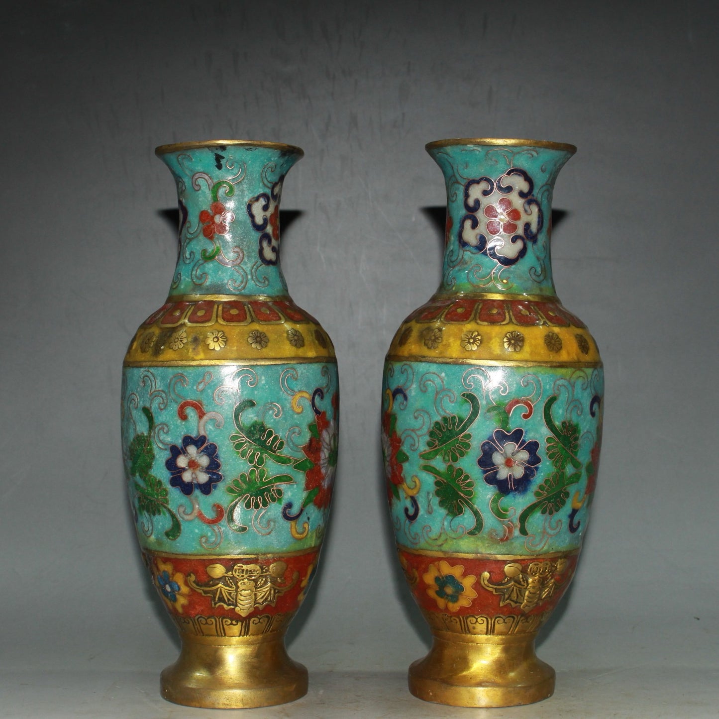 Pure copper cloisonn é vase ornament