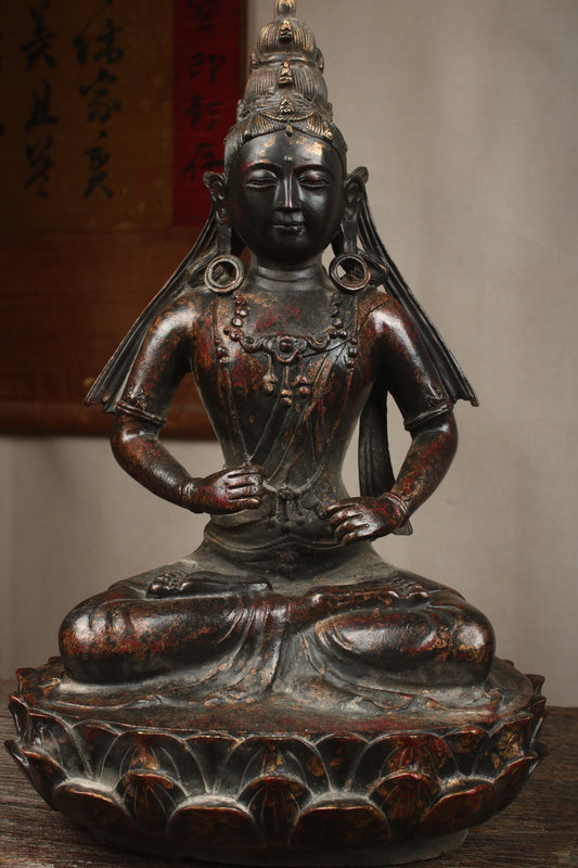 Chinese antique pure copper Buddha statue