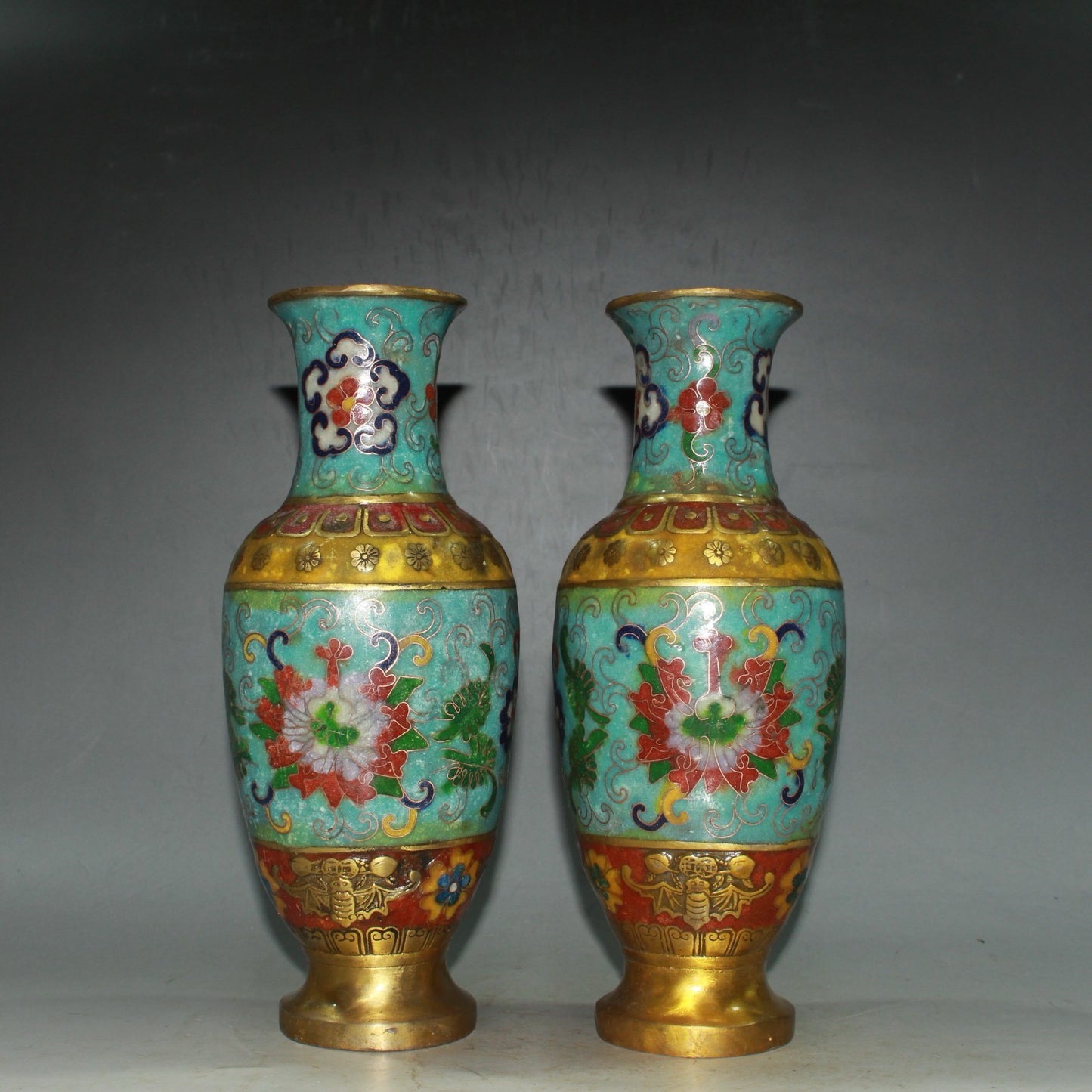 Pure copper cloisonn é vase ornament