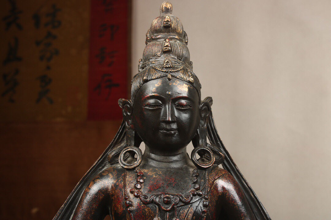 Chinese antique pure copper Buddha statue