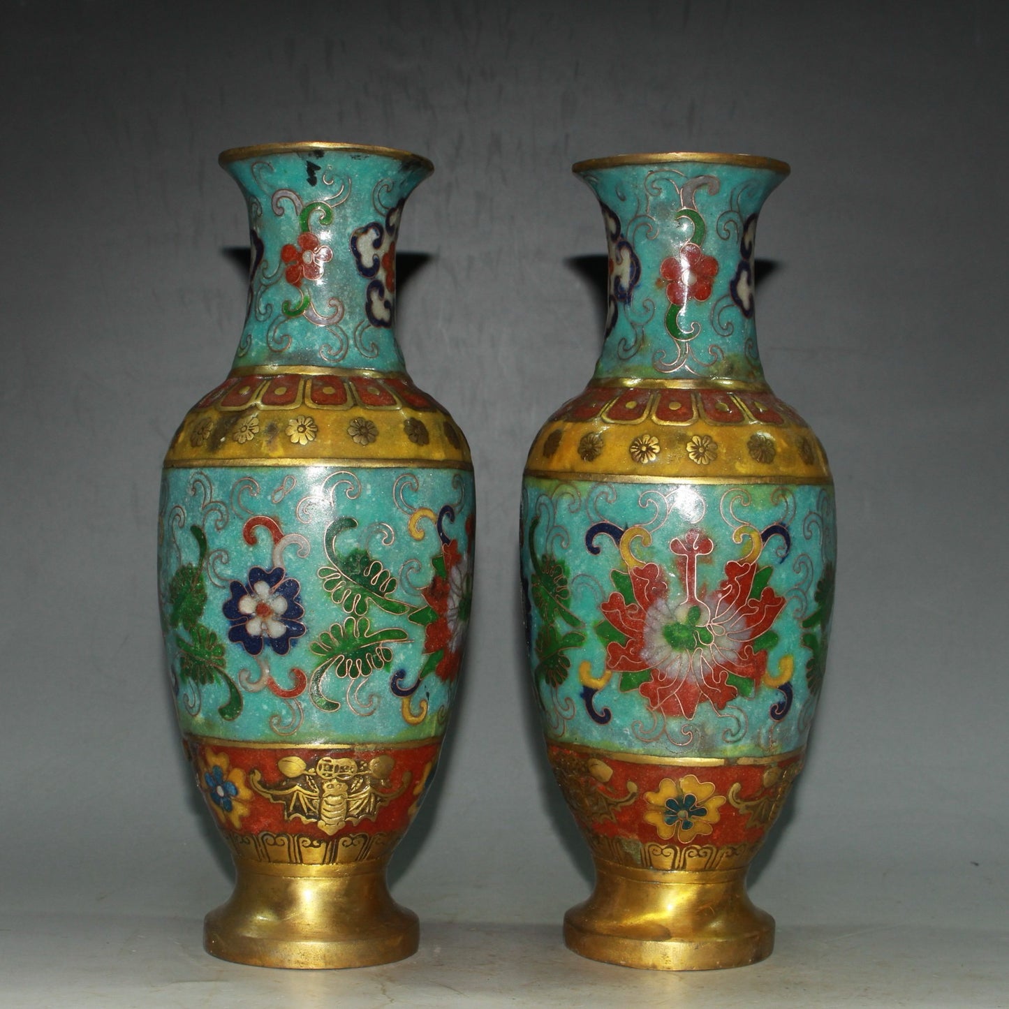 Pure copper cloisonn é vase ornament
