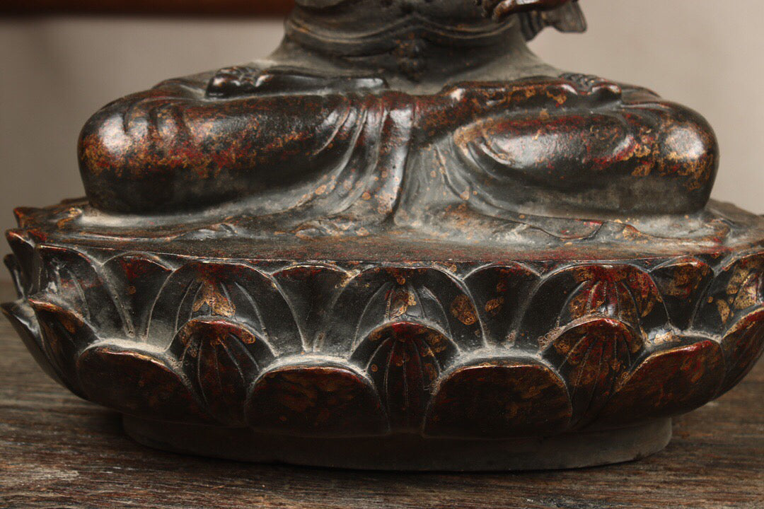 Chinese antique pure copper Buddha statue