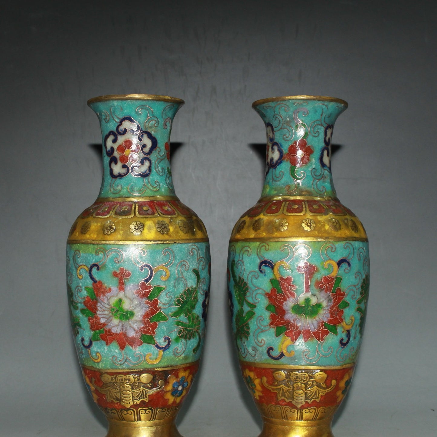 Pure copper cloisonn é vase ornament