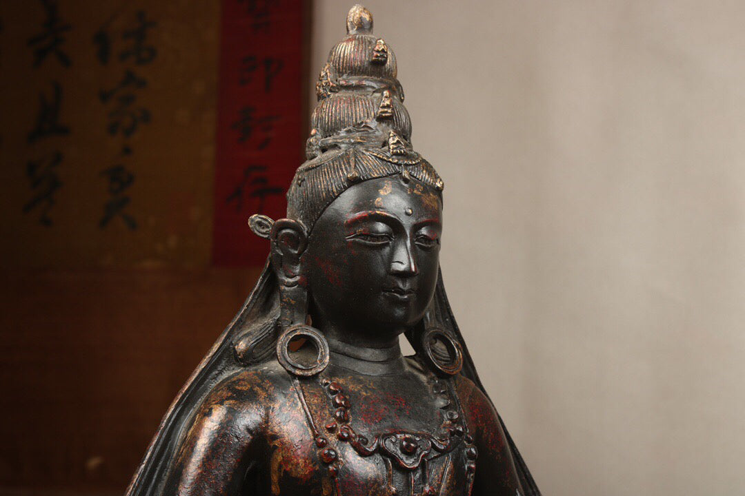 Chinese antique pure copper Buddha statue