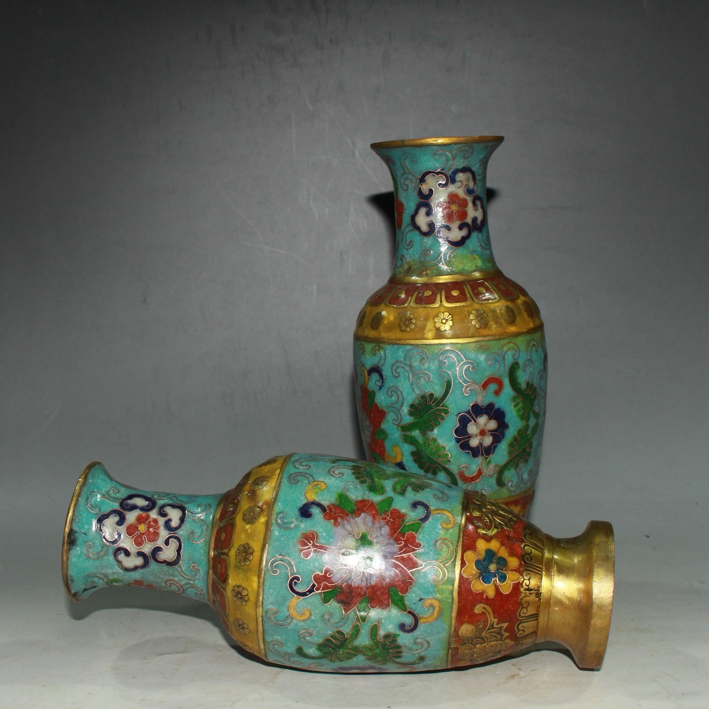 Pure copper cloisonn é vase ornament
