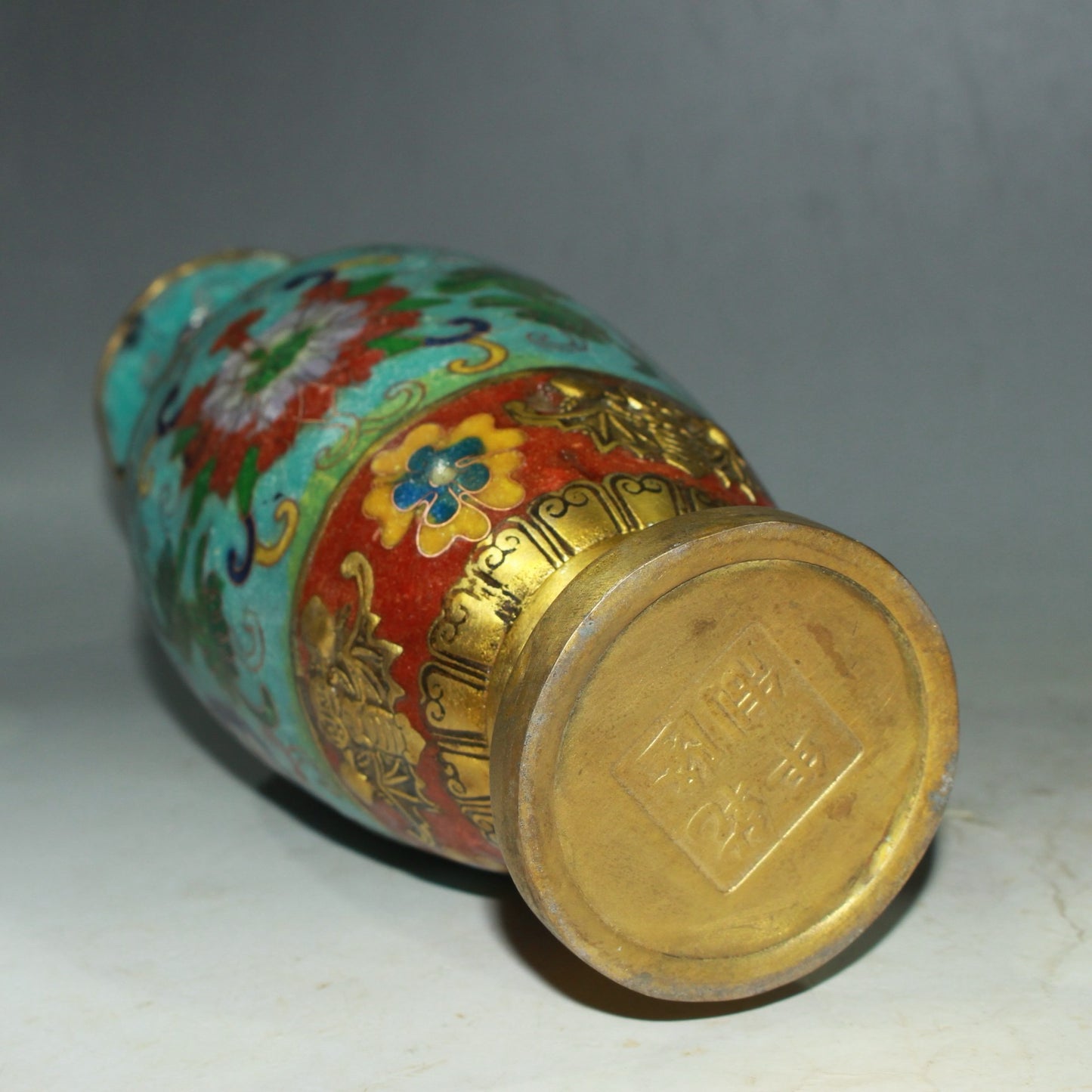 Pure copper cloisonn é vase ornament