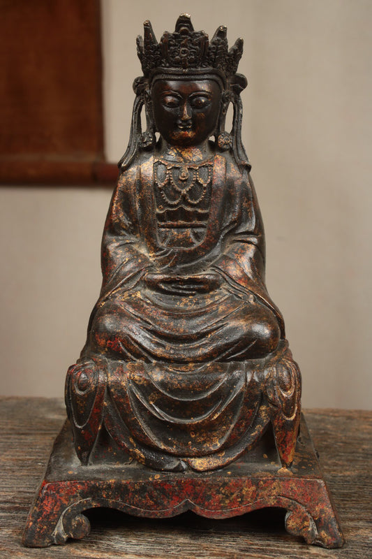 Chinese antique pure copper Buddha statue